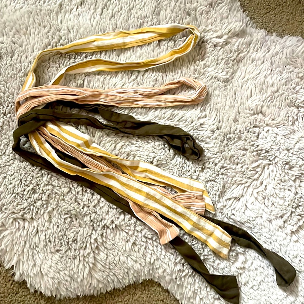Three fabric belts